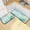 Aqua White Marble, variant on Dailycode 2 Pcs Kitchen Rug Set Non Slip Absorbent Soft Floor Mats for Kitchen Bathroom Aqua White Marble 19.7"x27.6"+19.7"x47.2"
