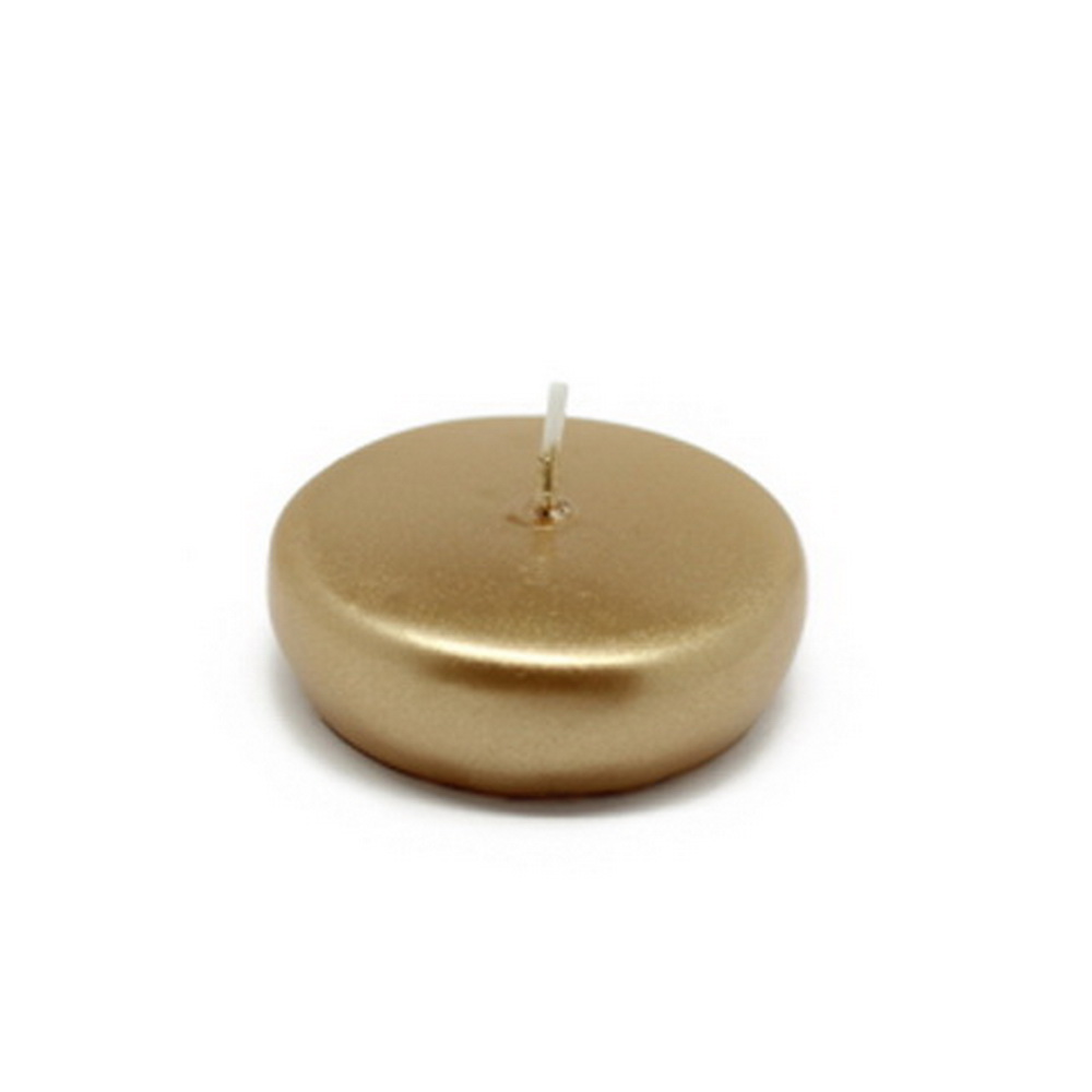 Jeco CFZ043_12 2 1/4" Metallic Gold Floating Candles (288pcs/Case