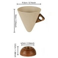 thumbnail image 3 of Btomtd Conical Ceramic Coffee Cups with Base - 8oz Vintage Style Home Drinking Mug, Mini Funnel Shaped Cups for Coffee, Brown, 3 of 6