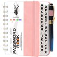 thumbnail image 1 of WHEANG Password Book – Internet Address & Password Organizer With Laminated Alphabetical Tabs – Password Journal – Hardcover Medium Size 6.1x4.8”, 1 of 9