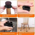 thumbnail image 4 of 16 Pack Small Black Silicone Felt Wrapped Floor Protectors, Rubber Chair Tips, Chair Leg Covers, Furniture Leg Protector Pads, No Noise No Scratches, 4 of 5