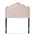 thumbnail image 2 of Bowery Hill Contemporary Velvet Twin Headboard in Light Pink, 2 of 6
