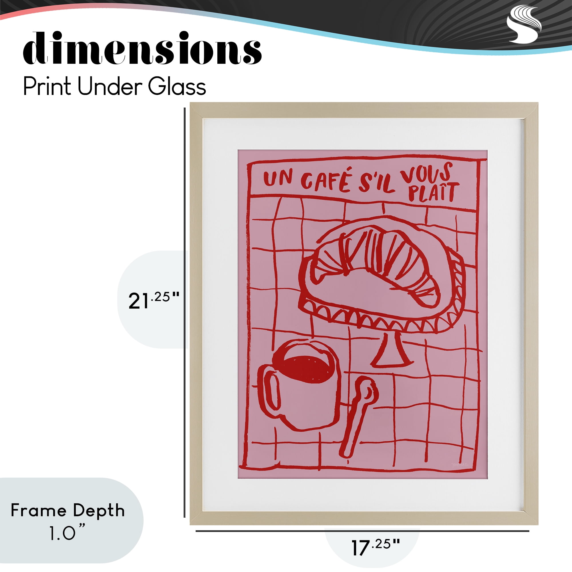 Stupell Industries Cafe Brunch Doodles Birch Framed Print Under Glass, design by Jenaya Jackson