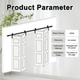 thumbnail image 6 of 72" X 84" Closet style Double 6 Lattice Shapes Bi-Fold Barn Door With Installation Hardware Kit, 6 of 8