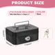 thumbnail image 2 of Caja de Dinero Pequeña, Caja Fuerte Mini, Caja de Ahorro de Dinero con Llaves para Efectivo, Relojes, Joyas y Objetos Personales, Negra, 2 of 6