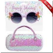 Girls Sunglasses Round Shape With Case Kids Glasses Fashion Girls Cute Look