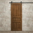thumbnail image 3 of Modern Barn Door 30 x 80 inches | Ego 5012 Cognac Oak | 6.6FT Rail Track Heavy Hardware Set | Solid Panel Interior Doors, 3 of 5