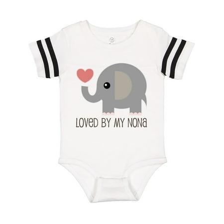 

Inktastic Loved By My Nona grandma Gift Baby Boy or Baby Girl Bodysuit