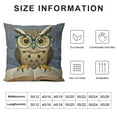 thumbnail image 5 of Brown Owl Throw Pillow Cover Reading The Book Forest Funny Bird with Glasses Cozy Square Cushion Case for Men Women Boys Girls Room Home Decor, 5 of 5