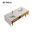 thumbnail image 3 of TureClos Cotton Linen Tablecloth Rectangular TV Cabinet Coffee Desktop Fringe Waterproof Table Cloth for Dining Hall Garden 60*160cm Beige coffee, 3 of 10