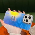 thumbnail image 2 of SaniMore Case for iPhone 13 Pro Max with Metal Rotating Kickstand, Electroplating Laser Frosted Stylish for Girls Women Slim Lightweight Shockproof Anti-fall Shell for iPhone 13 Pro Max, A-Leavies, 2 of 9
