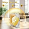 thumbnail image 6 of Caynel Mini Electric Oil Filled Radiator Portable Indoor Space Heater 7-Fin with Thermostat,Energy Saving,700W, White, 6 of 7