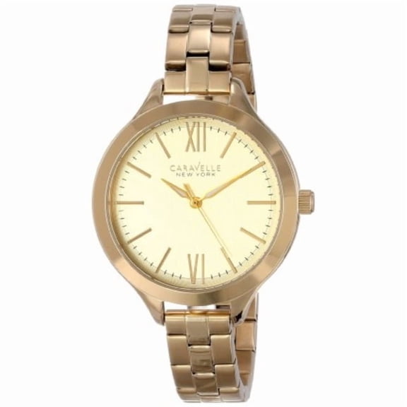 Bulova Caravelle Women's Gold Dial Quartz Watch 44L127