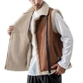 thumbnail image 2 of Puffer vest Autumn And Winter Men's Vintage Lamb Wool Casual Sleeveless Vest Coat, 2 of 4