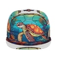 thumbnail image 2 of Fotbe Sea Turtle in Coral Flat Bill Visor Cap Classic Snapback Hat Polyester Foam Trucker Hat Trucker Cap Adjustable Baseball Cap, 2 of 9