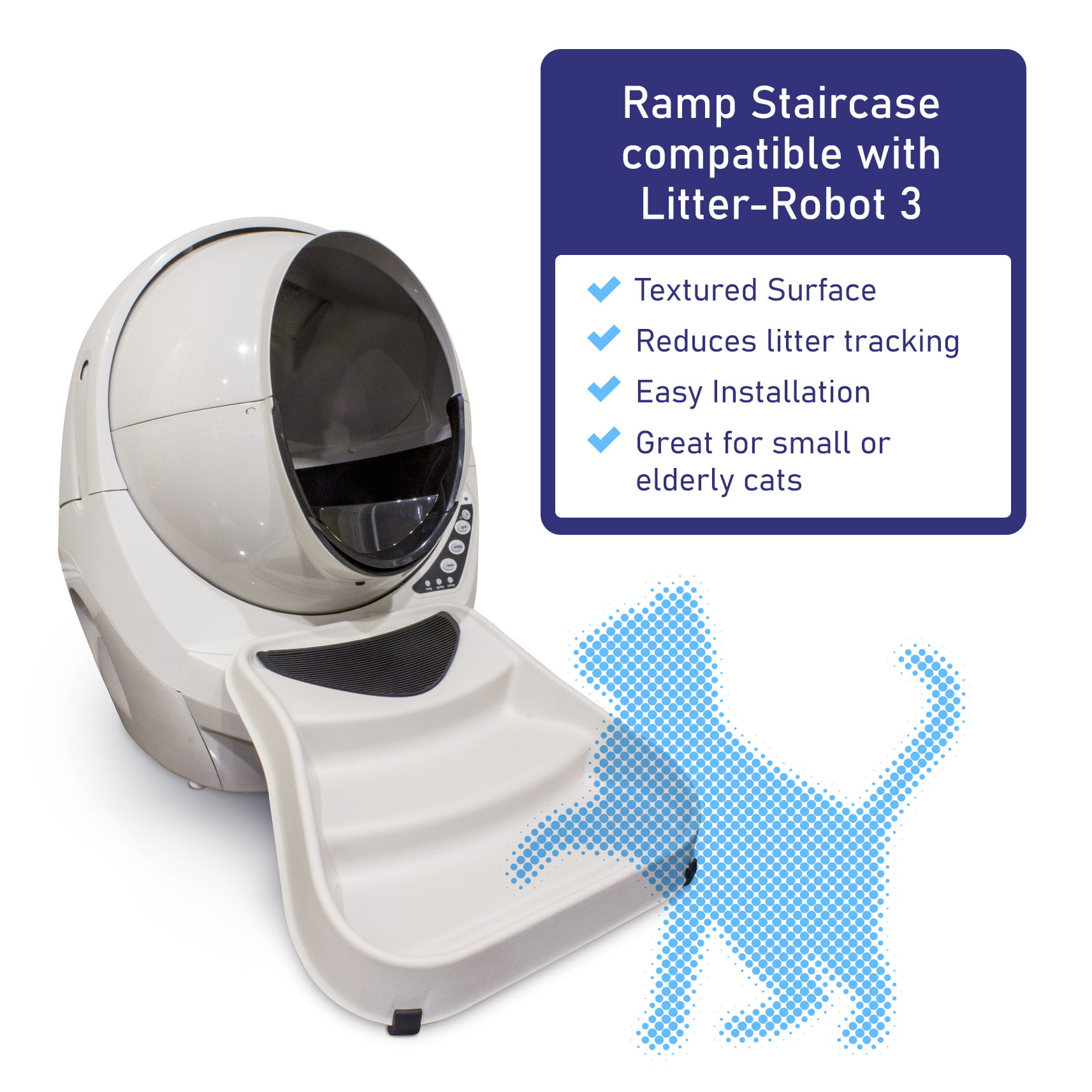 hjælper øst Overholdelse af PET STANDARD Beige Ramp Compatible With Litter-Robot™ 3, Gentle Entry Into  The Litter Box - Helps Catch Tracked Litter - for Senior Cats and Small  Cats. - Walmart.com