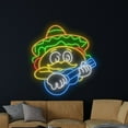 thumbnail image 3 of Handmadetneonsign Sombrero Hat Tacos Neon Sign, Tacos Food Store Wall Art Decor, Mexican Food Wall Decor, 3 of 5