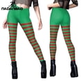 thumbnail image 2 of NADANBAO-mallas con estampado de tiras para mujer, pantalones sexys para fiesta y vacaciones, elásticos, para entrenamiento, regalos de navidad, 2 of 5