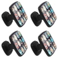thumbnail image 2 of 4 Pcs Square Cabinet Handle Cupboard Knob Drawer Pulls Handle Easter Egg Designs Collection Drawer Knobs with Screws Furniture Decoration, 2 of 7