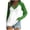 Green, variant on PIWHJQK Women Casual Long Sleeve Shirts Womens Solid V Neck Long Sleeve Contrast Sleeve Pullover T Shirt Women Blouses
