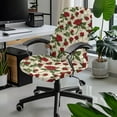 thumbnail image 2 of FKELYI Red Rose Leaf Print Office Chair Cover Computer Chair Covers Removable Chair Protector Slipcover Stretch Fabric Boss Chair Covers for Home Office, Small, 2 of 6