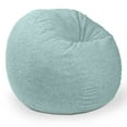 thumbnail image 3 of Jaxx Saxx Shearling Faux-Lamb 4 Ft Large Round Bean Bag, Mineral Green, 3 of 4