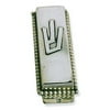 Judaica Kingdom BJ-MZ-M190-4 Sterling Silver Mezuzahs - Sterling Silver Mezuzah Pearls ornament and letter Shin Kosher