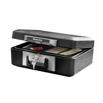 SentrySafe 1160 Fire-Resistant Box Safe with Key Lock 0.25 cu. ft., Black