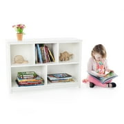 Guiedecraft Kids Classic Bookshelf - White: Childrens Wooden Playroom Shelving Bookcase for Toys، Cube Organizer and Cubby Storage