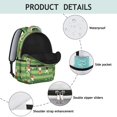 thumbnail image 4 of Football and Silhouette Green Pattern Backpack for School, Cute School Bag with Adjustable Shoulder Straps and Padded Back, 15.3"x11"x7.1", 4 of 5