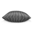 thumbnail image 2 of Black Wavy Textured Pattern 20x20 Inch Plush Velvet Pillowcase Double Sided Print, Hidden Zipper, 2 of 7