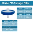 thumbnail image 5 of Applicable to 10 Pack Sterile Syringe Filter Pes, 33mm Membrane Diameter, 0.22um Pore Size, Hydrophilic Filtratio, 5 of 5