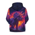 thumbnail image 2 of Chaqlin Mountain Tree Dinosaur Kids Lightweight Zip Up Hoodie Long Sleeve with Pockets Comfy Casual Outerwear Youth Size 8-10, 2 of 6
