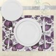 thumbnail image 3 of Ambesonne Natural Place Mats Set of 4, Butterflies with Paisley, Standard Size, Purple White Lilac, 3 of 6