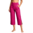 thumbnail image 2 of Cekizud Capris for Women with Pockets High Waisted Yoga Capris Straight Leg Casual Workout Cropped,Sizes S-3XL, 2 of 8
