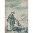 thumbnail image 3 of Jacques Stella 11x14 Black Modern Framed Museum Art Print Titled - The Rescue of the Sailor Andrea, Preparatory Study for an Egraving by Christian&nbsp;Sas (1623-25), 3 of 5