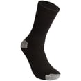 thumbnail image 3 of 48 Pairs Crew Socks for Men Women Kids, Wholesale Bulk Cotton Basic Sport Sock, Donation (Black w/Gray Heel Toe, 9-11), 3 of 3
