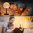 thumbnail image 3 of Lámpara de Luna 3D Lámpara de Mesita de Noche para Dormitorio - Lámparas de Noche Regulables Lámpara Pequeña Luz de Escritorio LED para Dormitorio, Hogar, Dormitorio, 3 of 5