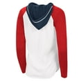 thumbnail image 3 of Women's G-III 4Her by Carl Banks  White/Heather Red Washington Capitals MVP Raglan Lightweight Hooded T-Shirt, 3 of 3
