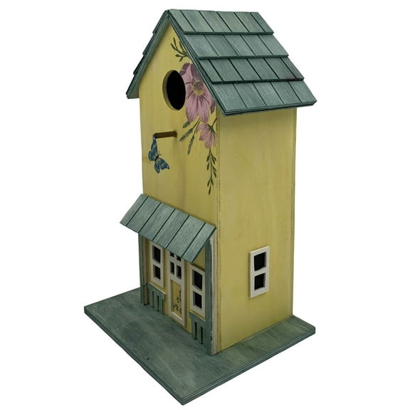 Outdoor Decorative 12" Butterfly Cottage Bird House