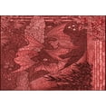thumbnail image 1 of Ahgly Company Tapis Rectangulaire Lavable en Machine Rouge Pamplemousse Transitionnel, 5 Pieds x 8 Pieds, 1 of 7