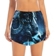 thumbnail image 2 of Goofa Celestial Ram Night Sky Printed Women 2 in 1 Running Shorts,Quick Dry Athletic Workout Shorts,High Waisted Athletic Shorts with Liner Pockets-, 2 of 9