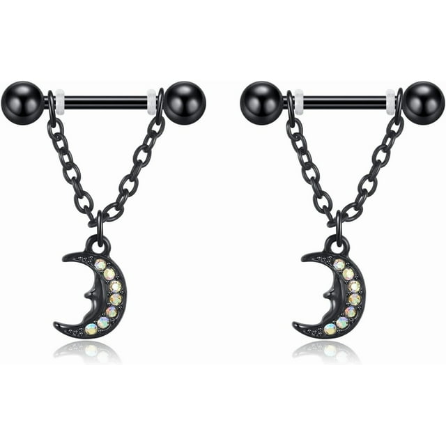 shiyou-2-4PCS Nipple Piercing Nipple Rings Barbell Intimate Piercing with Pendant Stainless Steel CZ Cubic Zirconia Moon Heart Chain Spike Body Jewellery 14G"},"additionalWeblabs":"{"PAX_CHECKOUT_BUY