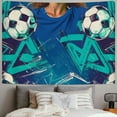 thumbnail image 2 of Orinice Soccer Balls Tapestry Wall Hanging Unique Style Graphic Tapestries Home Wall Decor 50x40inch, 2 of 6