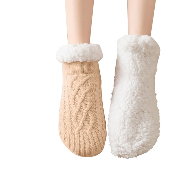 Huiway Kids Kids Warm Fleece Lined Slipper Socks Soft Thick Comfy Home Socks Boys Girls Indoor Non-Slip Thermal Socks