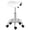 White, variant on Hassch Swivel Saddle Stool w/ Wheels, Height-Adjustable Rolling Stool 20"-25.6", PU Leather Upholstered Rolling Seat for Salon, Massage, Home Office (Black)
