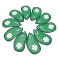 thumbnail image 1 of Fundas Para Cabezas De Palos De , 10 Piezas Con Patrón De Trébol De Cuatro Hojas, Fundas De Hierro De Delicadas Impermeables De PU, Juego Para La Mayoría De Los Palos, 1 of 7