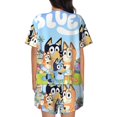 thumbnail image 3 of Lsque Bluey Women's Short-Sleeved Pajama Set - 2 Piece Soft and Lightweight Sleepwear Set-Large, 3 of 9