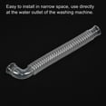 thumbnail image 2 of Washing Machine Drain Hose, 15mm ID 165mm Length Elbow Corrugated Pipe White, 2 of 9