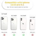 thumbnail image 6 of Designed for iPhone 12 Clear Case,iPhone 12 Pro Phone Case with Adjustable Neck Cord Lanyard Strap,Soft Slim Transparent TPU Anti-Yellowing Shockproof Case with Crossbody Shoulder Strap - Gray, 6 of 11